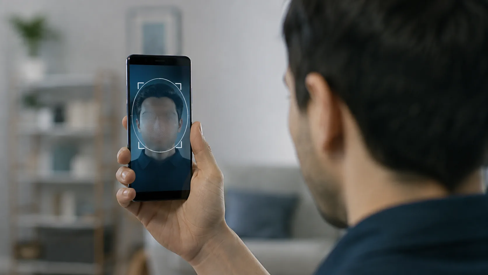 Verificación de identidad con reconocimiento facial en un teléfono móvil